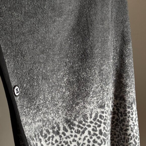 Cozy Snow Leopard Poncho Wrap - Picture 8 of 16
